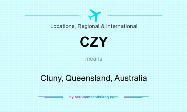 What does CZY mean? It stands for Cluny, Queensland, Australia
