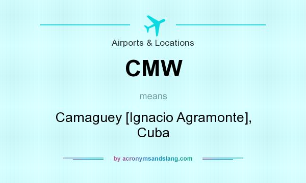 What does CMW mean? It stands for Camaguey [Ignacio Agramonte], Cuba