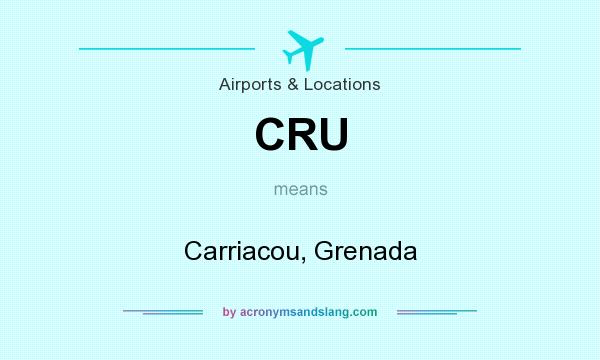 What does CRU mean? It stands for Carriacou, Grenada