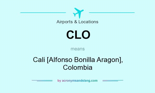 What does CLO mean? It stands for Cali [Alfonso Bonilla Aragon], Colombia