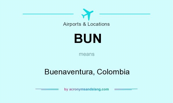 What does BUN mean? It stands for Buenaventura, Colombia