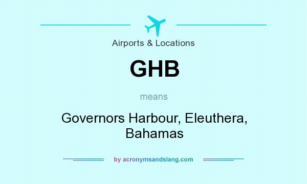 What does GHB mean? It stands for Governors Harbour, Eleuthera, Bahamas