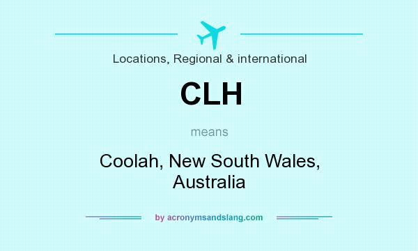 What does CLH mean? It stands for Coolah, New South Wales, Australia