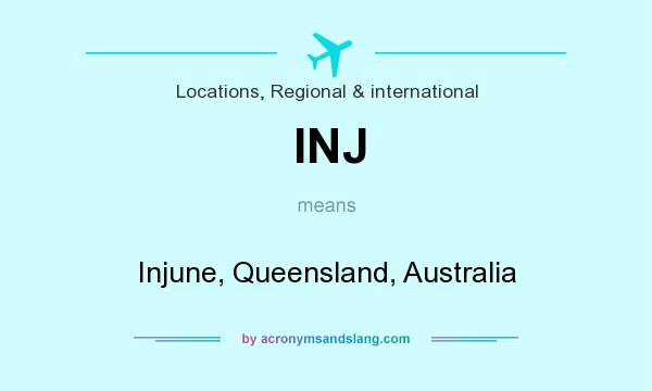 What does INJ mean? It stands for Injune, Queensland, Australia