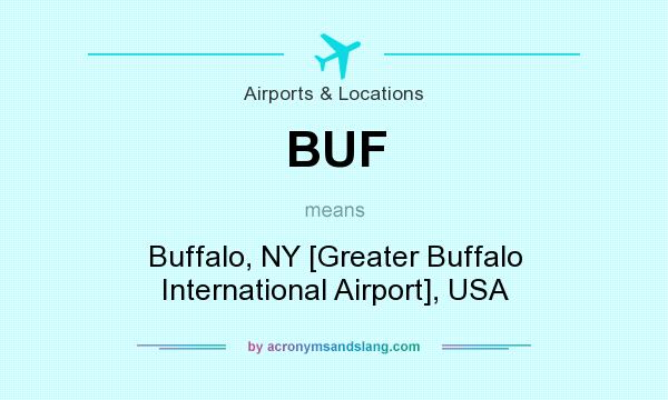 What does BUF mean? It stands for Buffalo, NY [Greater Buffalo International Airport], USA
