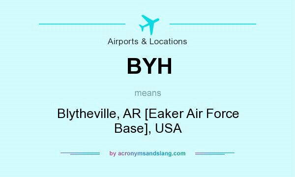 What does BYH mean? It stands for Blytheville, AR [Eaker Air Force Base], USA