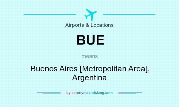 What does BUE mean? It stands for Buenos Aires [Metropolitan Area], Argentina