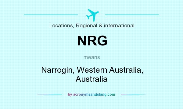 What does NRG mean? It stands for Narrogin, Western Australia, Australia