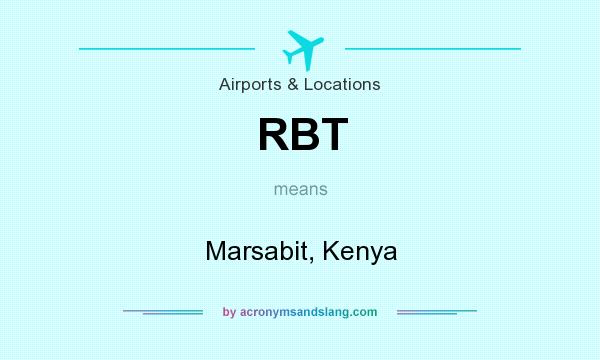 What does RBT mean? It stands for Marsabit, Kenya