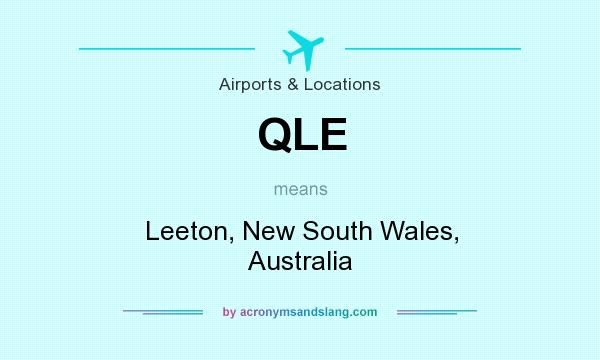 What does QLE mean? It stands for Leeton, New South Wales, Australia