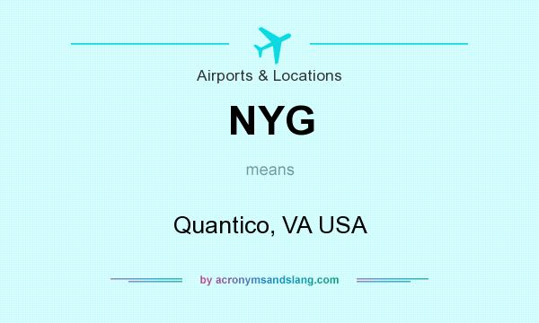 What does NYG mean? It stands for Quantico, VA USA
