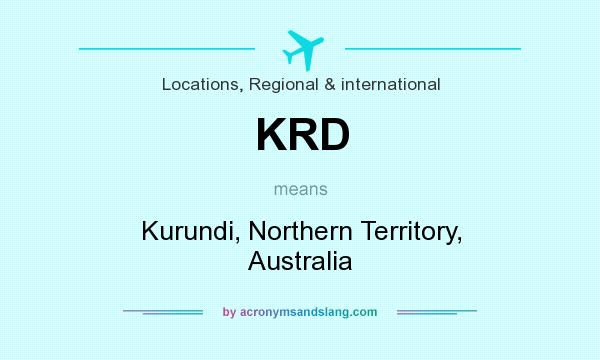 What does KRD mean? It stands for Kurundi, Northern Territory, Australia