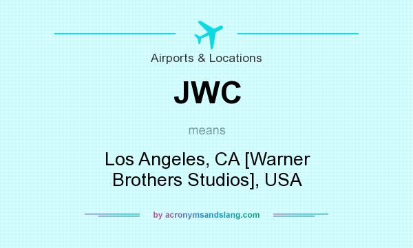 What does JWC mean? It stands for Los Angeles, CA [Warner Brothers Studios], USA
