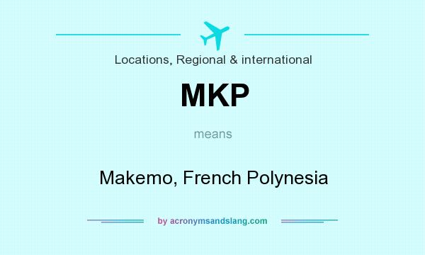 What does MKP mean? It stands for Makemo, French Polynesia