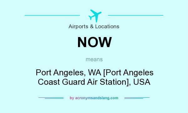 What does NOW mean? It stands for Port Angeles, WA [Port Angeles Coast Guard Air Station], USA