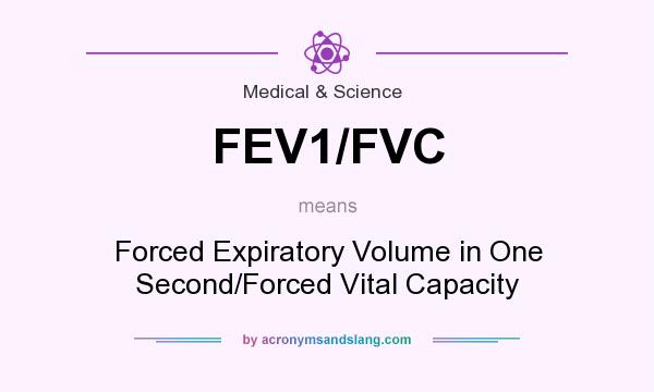 What does FEV1/FVC mean? It stands for Forced Expiratory Volume in One Second/Forced Vital Capacity