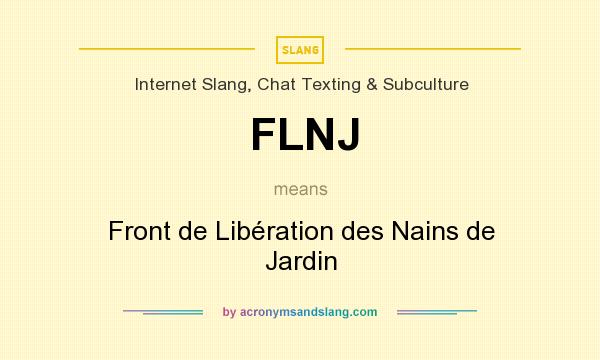 What does FLNJ mean? It stands for Front de Libération des Nains de Jardin