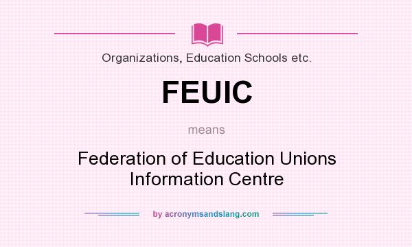 What does FEUIC mean? It stands for Federation of Education Unions Information Centre