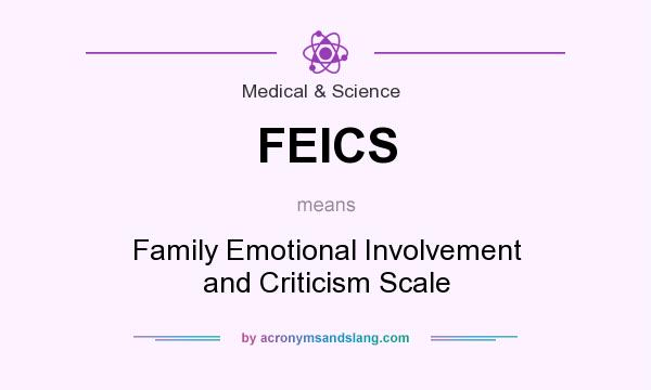 What does FEICS mean? It stands for Family Emotional Involvement and Criticism Scale