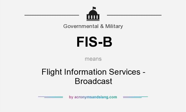 What does FIS-B mean? It stands for Flight Information Services - Broadcast