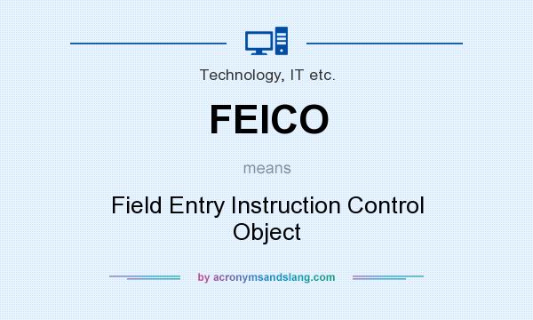 What does FEICO mean? It stands for Field Entry Instruction Control Object