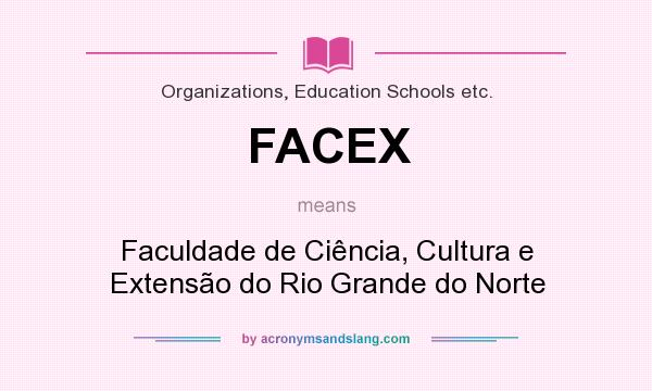 What does FACEX mean? It stands for Faculdade de Ciência, Cultura e Extensão do Rio Grande do Norte