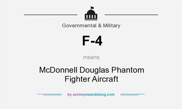 What does F-4 mean? It stands for McDonnell Douglas Phantom Fighter Aircraft