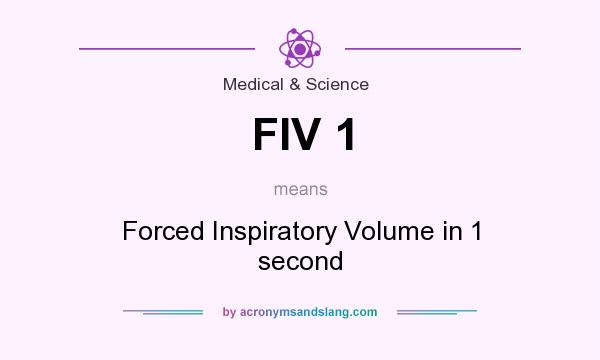 What does FIV 1 mean? It stands for Forced Inspiratory Volume in 1 second