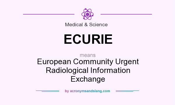 What does ECURIE mean? It stands for European Community Urgent Radiological Information Exchange