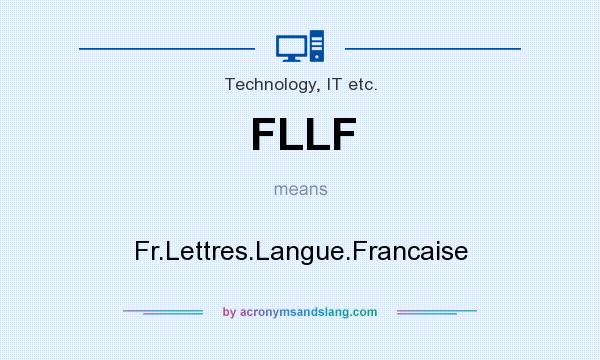 What does FLLF mean? It stands for Fr.Lettres.Langue.Francaise