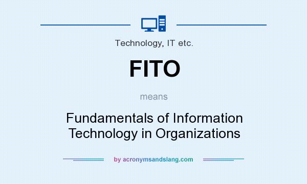 What does FITO mean? It stands for Fundamentals of Information Technology in Organizations
