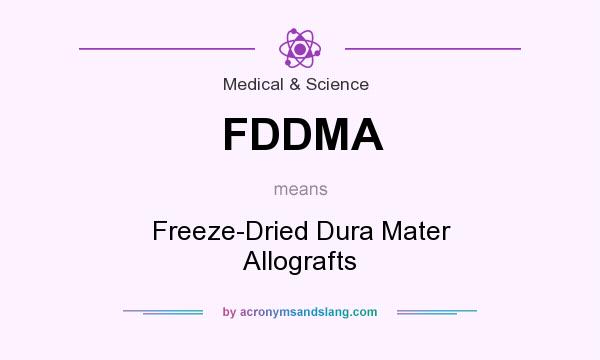 What does FDDMA mean? It stands for Freeze-Dried Dura Mater Allografts