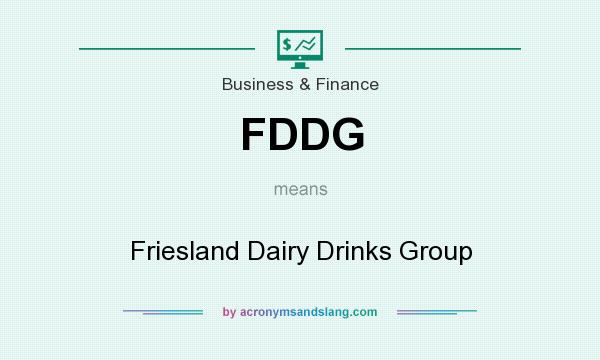 What does FDDG mean? It stands for Friesland Dairy Drinks Group