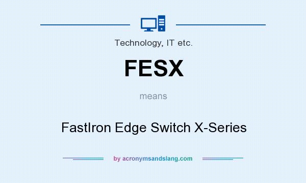 What does FESX mean? It stands for FastIron Edge Switch X-Series