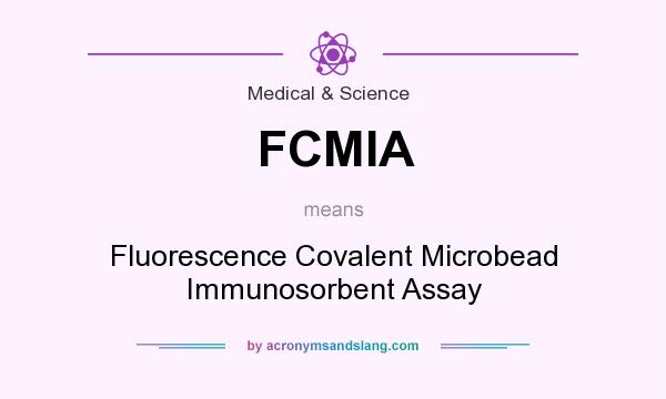 What does FCMIA mean? It stands for Fluorescence Covalent Microbead Immunosorbent Assay