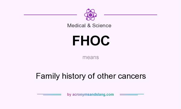 What does FHOC mean? It stands for Family history of other cancers