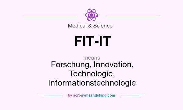 What does FIT-IT mean? It stands for Forschung, Innovation, Technologie, Informationstechnologie