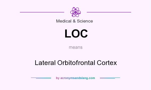 What does LOC mean? It stands for Lateral Orbitofrontal Cortex