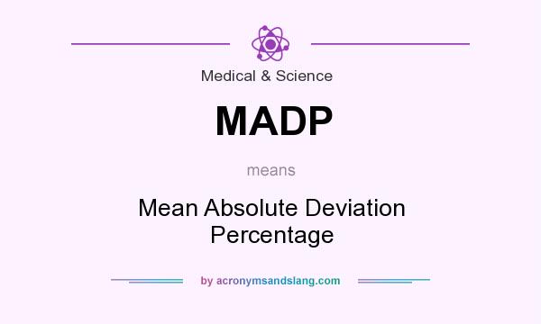 What does MADP mean? It stands for Mean Absolute Deviation Percentage