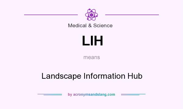 What does LIH mean? It stands for Landscape Information Hub