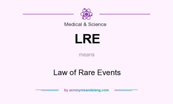 What does LRE mean? It stands for Law of Rare Events