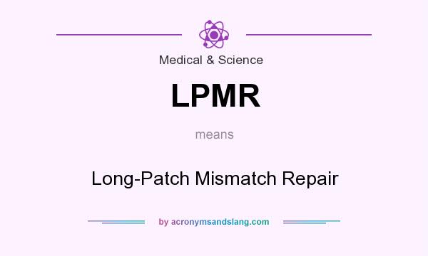 What does LPMR mean? It stands for Long-Patch Mismatch Repair