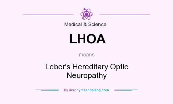 What does LHOA mean? It stands for Leber`s Hereditary Optic Neuropathy