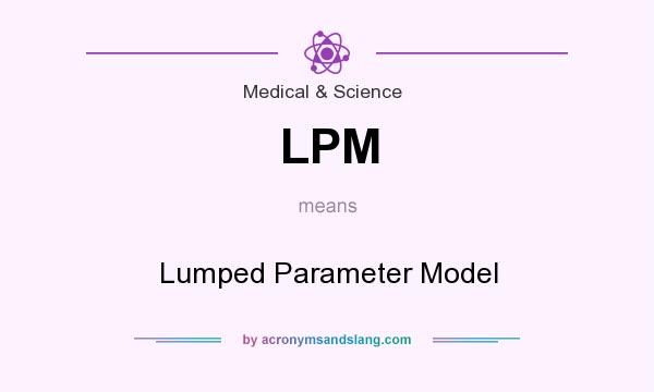 What does LPM mean? It stands for Lumped Parameter Model