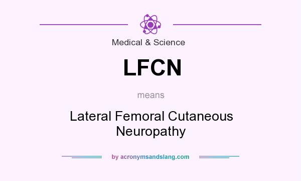 What does LFCN mean? It stands for Lateral Femoral Cutaneous Neuropathy