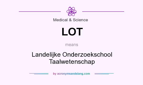 What does LOT mean? It stands for Landelijke Onderzoekschool Taalwetenschap