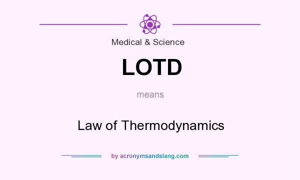 What does LOTD mean? It stands for Law of Thermodynamics