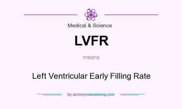 What does LVFR mean? It stands for Left Ventricular Early Filling Rate