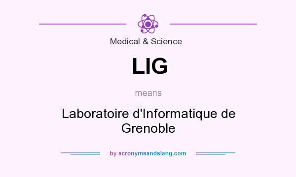 What does LIG mean? It stands for Laboratoire d`Informatique de Grenoble
