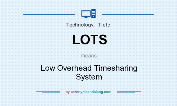 What does LOTS mean? It stands for Low Overhead Timesharing System